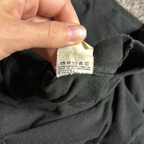 Vintage Fruit of The Loom Black Blank Pocket Tshirt Size XXL - Picture 5 of 7